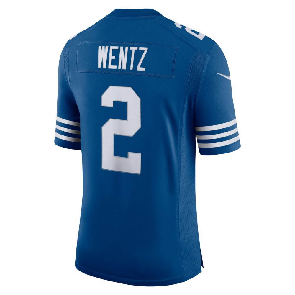 Carson Wentz Indianapolis Colts Nike Alternate Vapor Limited Jersey - Royal-GridironStore